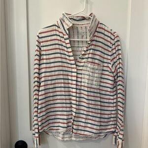 Madewell Red and Blue Striped Shirt